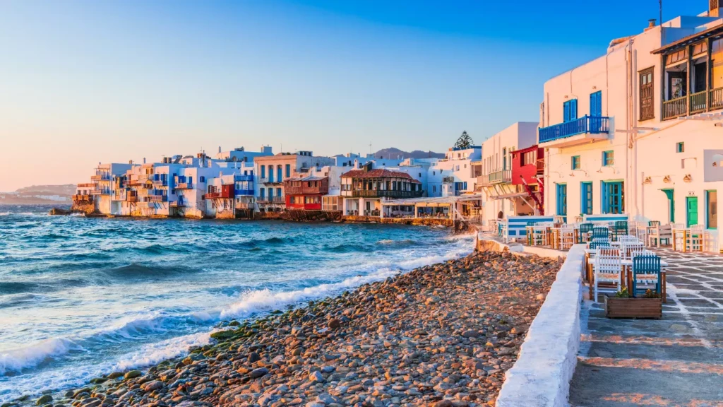 coucher de soleil en Grèce