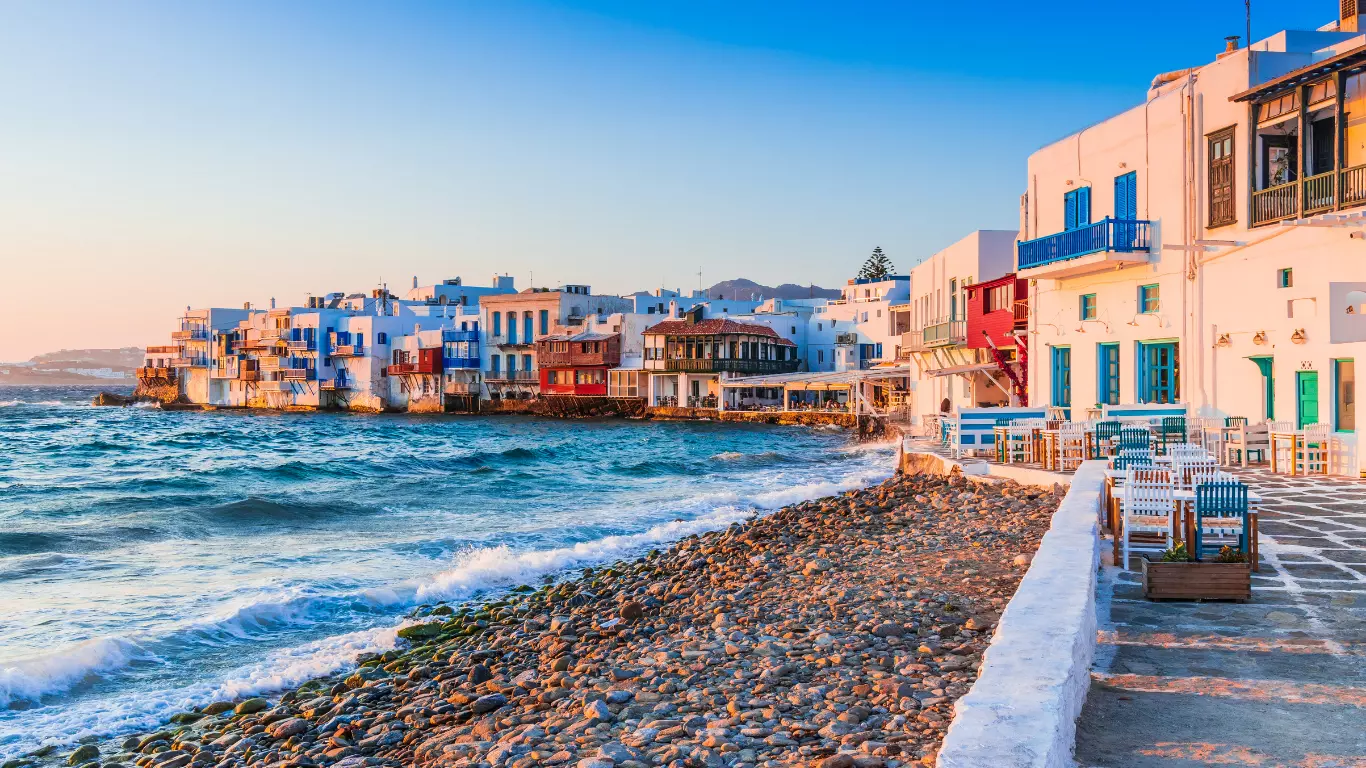 coucher de soleil en Grèce