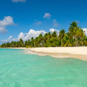 Vue sur la plage en République dominicaine