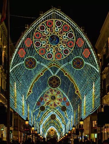 illuminations de noël à Malaga - Andalousie